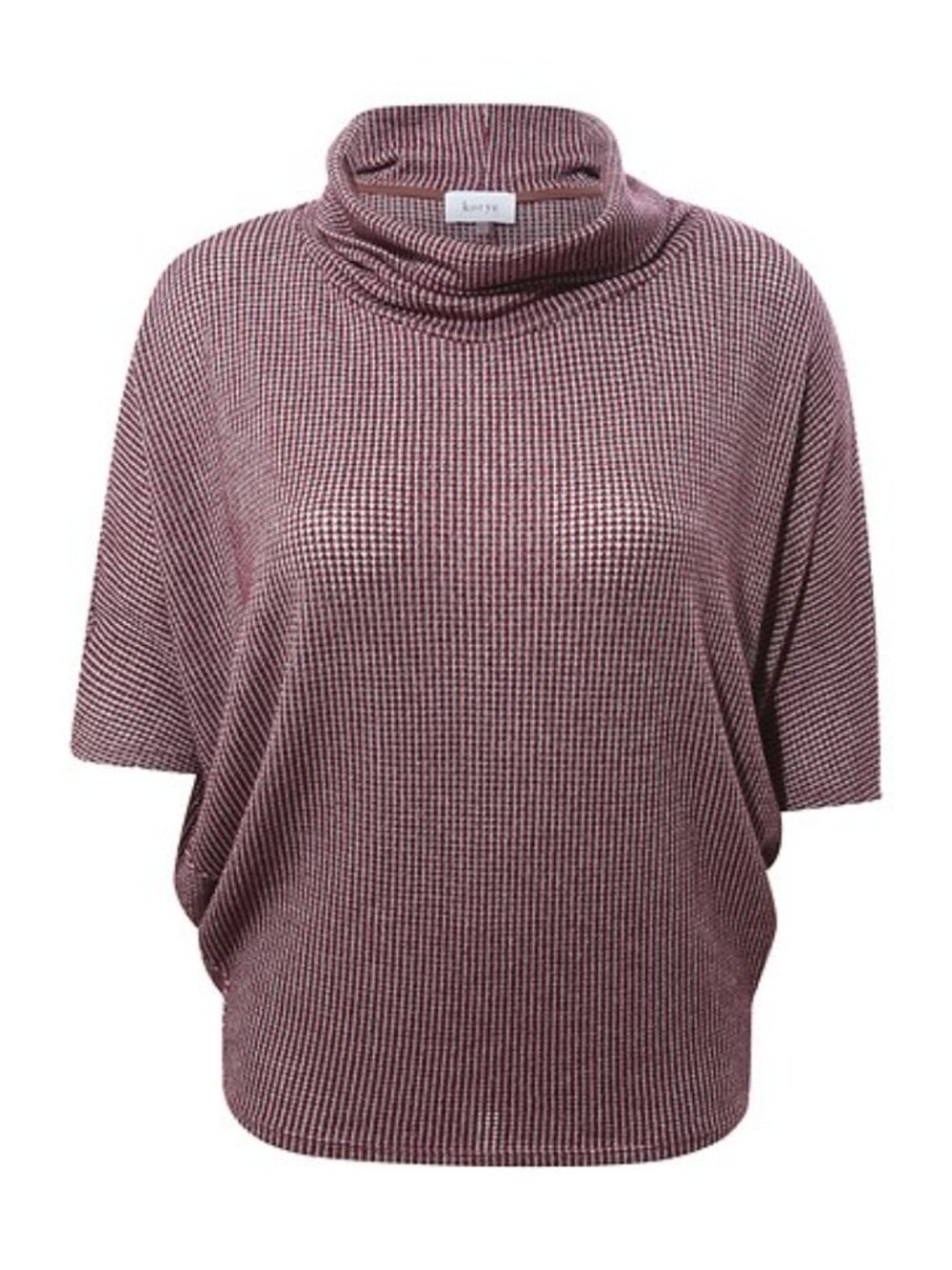 NO 11 LOS ANGELES Women's Cowl Neck Dolman Sleeve Top Size 1X In Wine